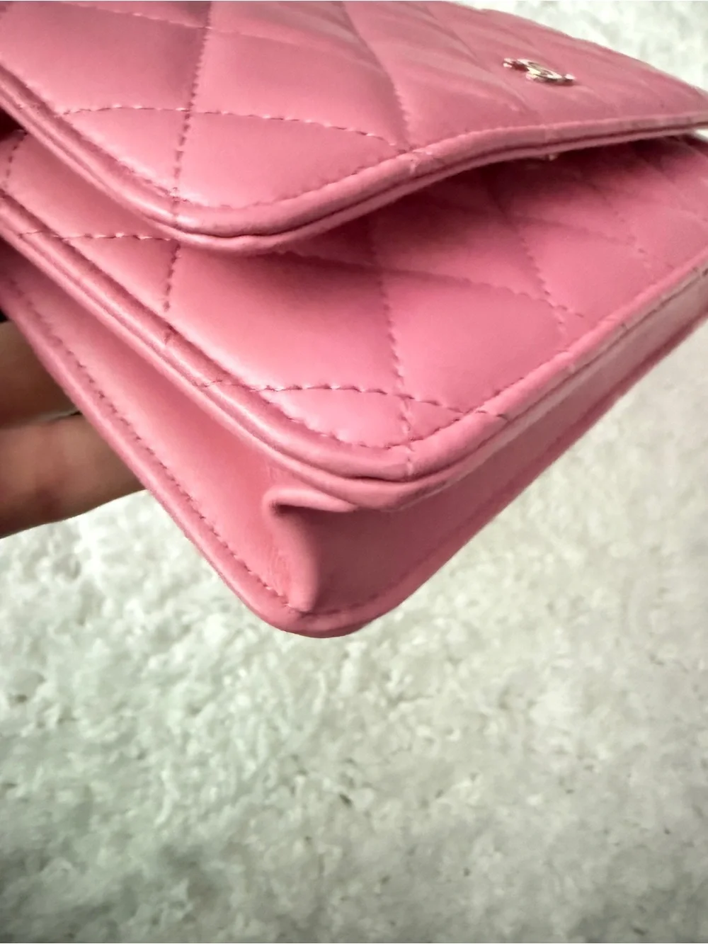 CHANEL Pink Quilted Lambskin Crossbody WOC